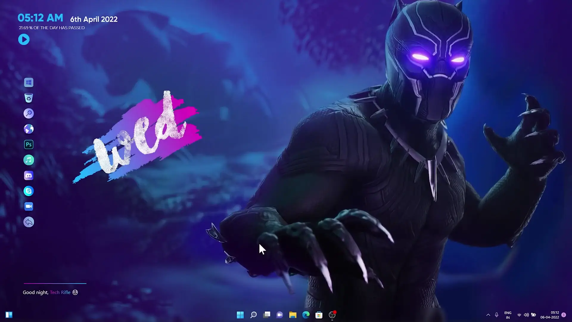 Black Panther Theme (Windows 10 & Windows 11)