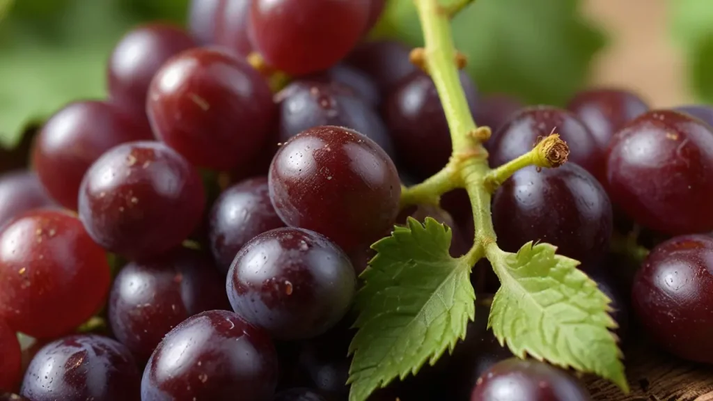 a close up of grapes